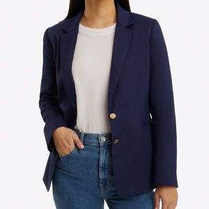 Draper James Blazer in Navy Linen